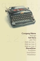 Typewritten Letters Full Colour Business Cards