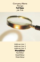 Magnifying Glass Full Colour Business Cards