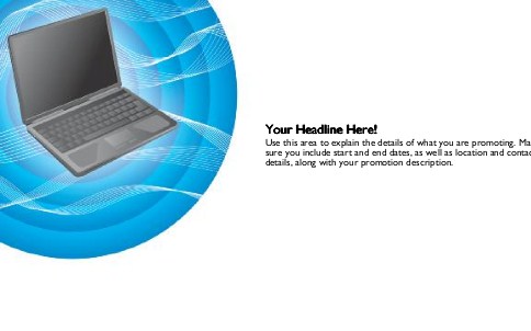 Laptop Computer Full Colour Oversized Postcards
