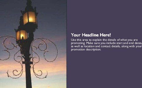 Lighted Lampost Full Colour Oversized Postcards