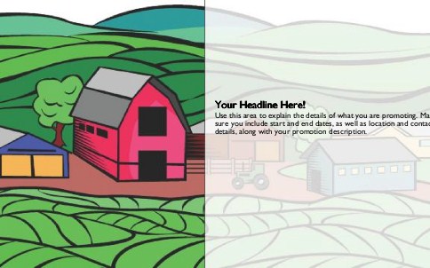 Colourful Farm Full Colour Oversized Postcards
