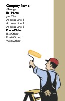 Painting The Wall Full Colour Business Cards