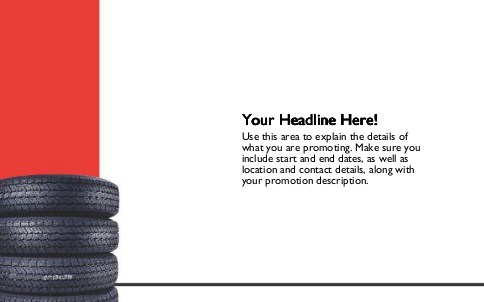 Stack of Tyres Full Colour Oversized Postcards