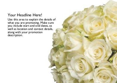 Wedding Bouquet Full Colour Standard Sized Postcards