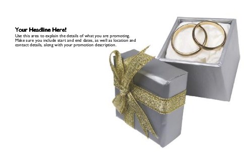 Wedding Rings in Box Full Colour Oversized Postcards