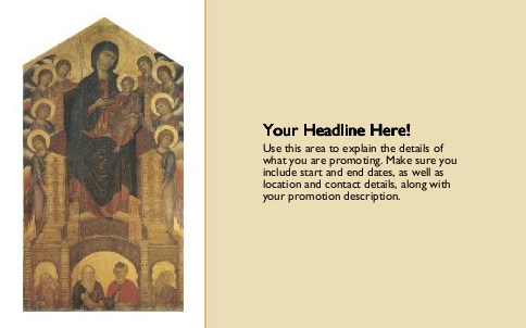 Madonna and Child with Angels Full Colour Oversized Postcards