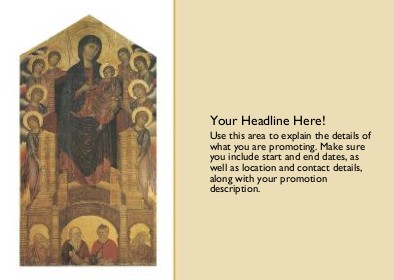 Madonna and Child with Angels Full Colour Standard Sized Postcards