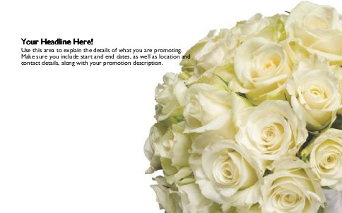 Wedding Bouquet Full Colour Oversized Postcards