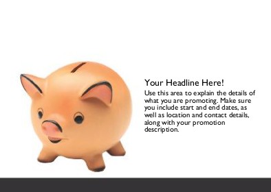 Little Piggy Bank Full Colour Standard Sized Postcards