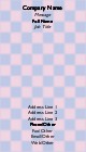 Pink and Blue Chequers Full Colour Business Cards