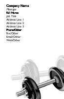 Dumbbells Full Colour Business Cards