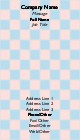 Pink and Teal Chequers Full Colour Business Cards