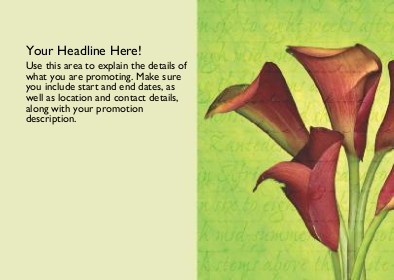 Botanical Image Full Colour Standard Sized Postcards