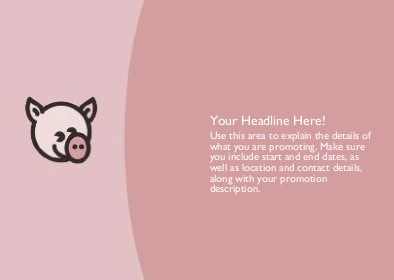 Kiddie Piggy Full Colour Standard Sized Postcards