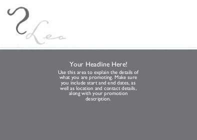 Leo - Symbol Full Colour Standard Sized Postcards