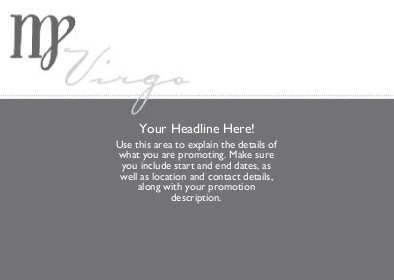 Virgo - Symbol Full Colour Standard Sized Postcards