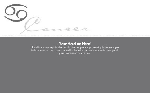 Cancer - Symbol Full Colour Oversized Postcards