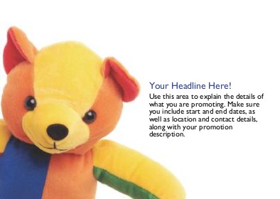 There There Bear Full Colour Standard Sized Postcards