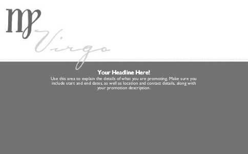 Virgo - Symbol Full Colour Oversized Postcards