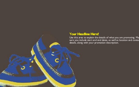 Blue Baby Shoes Full Colour Oversized Postcards
