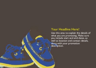 Blue Baby Shoes Full Colour Standard Sized Postcards