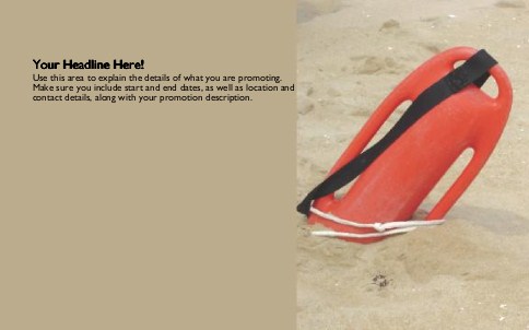 Lifeguard Buoy Full Colour Oversized Postcards