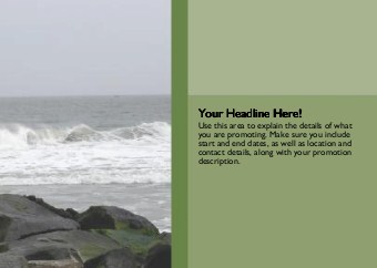 Ocean and Rocks Full Colour Standard Sized Postcards