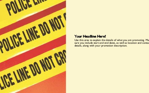 Police Line Tape Full Colour Oversized Postcards