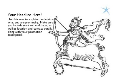 Sagittarius Full Colour Standard Sized Postcards