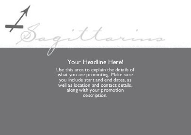Sagittarius - Symbol Full Colour Standard Sized Postcards