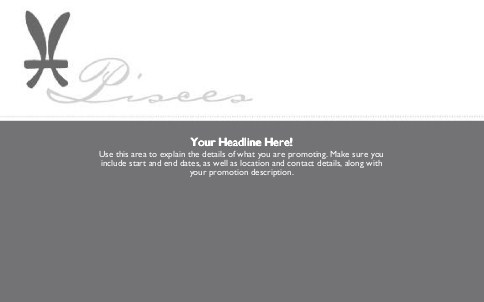 Pisces - Symbol Full Colour Oversized Postcards