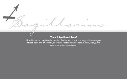 Sagittarius - Symbol Full Colour Oversized Postcards