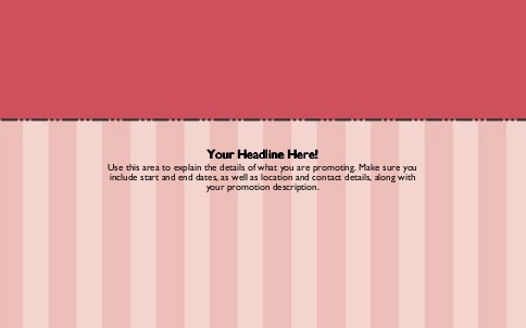Pink Stripe 703 Full Colour Oversized Postcards