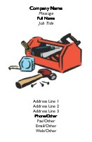 Tools and Toolbox Full Colour Business Cards