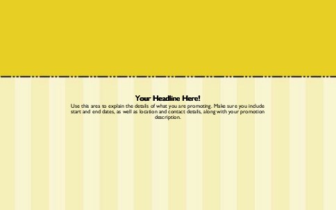 Yellow Stripe 606 Full Colour Oversized Postcards