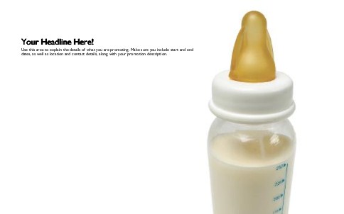Baby Bottle Full Colour Oversized Postcards