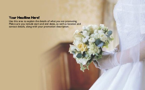 Bride With Flowers Full Colour Oversized Postcards