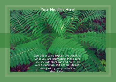 Green Fern Full Colour Standard Sized Postcards