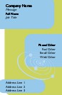 Retro Blue and Lime Full Colour Business Cards