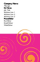 Yellow Swirls Full Colour Business Cards