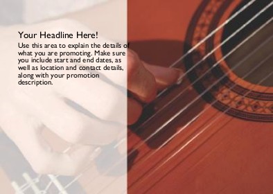 Guitar Full Colour Standard Sized Postcards