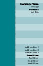 Teal Stripe 322 Full Colour Business Cards