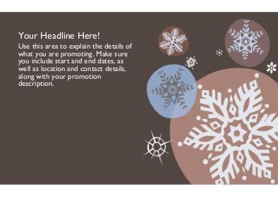 Swirling SnowFlakes Full Colour Standard Sized Postcards