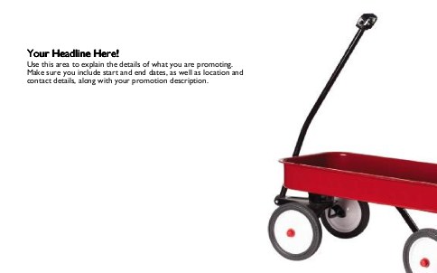 Little Red Wagon Full Colour Oversized Postcards