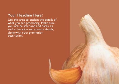 Market Fresh Garlic Full Colour Standard Sized Postcards