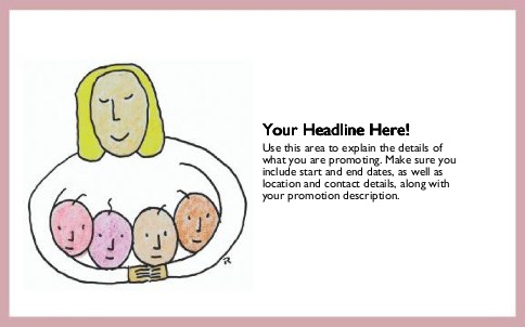 Mother and Babies Full Colour Oversized Postcards