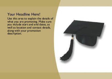 Black Graduation Cap Full Colour Standard Sized Postcards