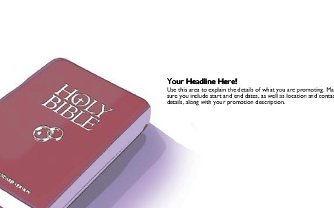 Red Holy Bible Full Colour Oversized Postcards