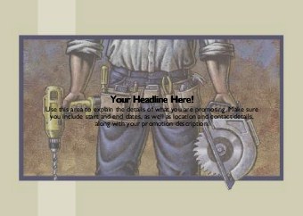 Tool Belt with Saw Full Colour Standard Sized Postcards