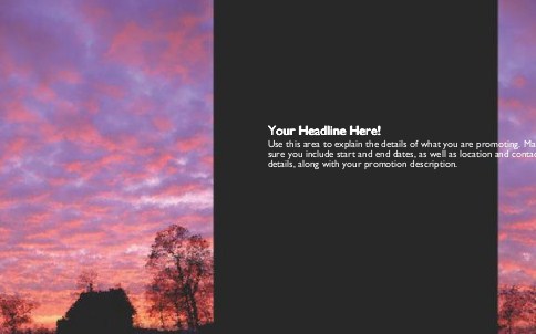 House at Sunset Full Colour Oversized Postcards